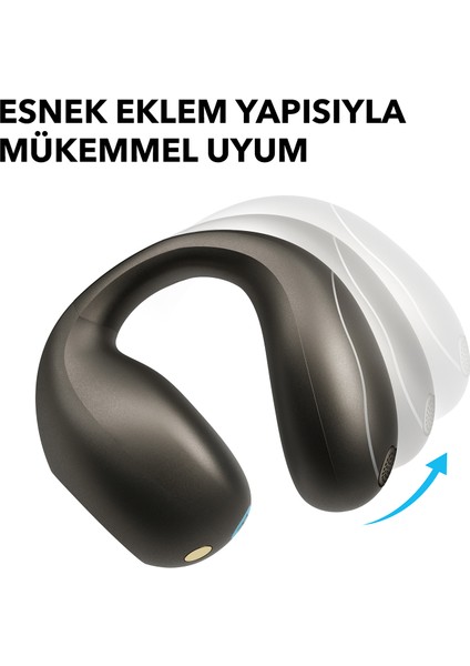 Soundcore C40i Open-Ear Bluetooth Kulaklık - Esnek ve Güvenli Uyum - 3D Çevresel Ses - Siyah - A3331