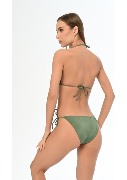 Aquaviva Kadın Haki Yeşil Maria Üçgen Yanı Ipli Bikini Takımı fırsatları