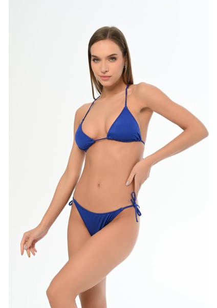 Aquaviva Kadın Saks Maria Üçgen Yanı Ipli Bikini Takımı