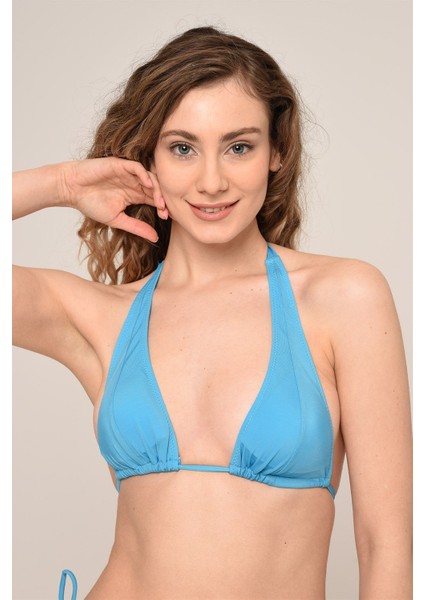 Aquaviva Kadın Mavi Yanı Ipli Üçgen String Bikini Takımı indirimleri