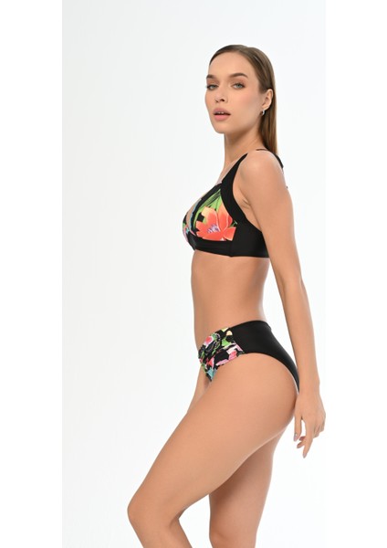 Aquaviva Kadın Siyah Rüzgar Gülü Desen Ayar Askılı Marinella Bikini Takımı modelleri