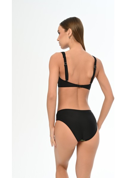Aquaviva Kadın Siyah Rüzgar Gülü Desen Ayar Askılı Marinella Bikini Takımı fırsatları