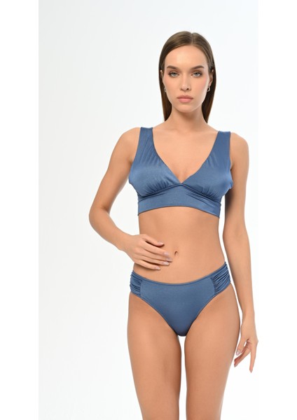 Aquaviva Kadın Indigo Sırt Bağcıklı Bralet Bikini Takımı