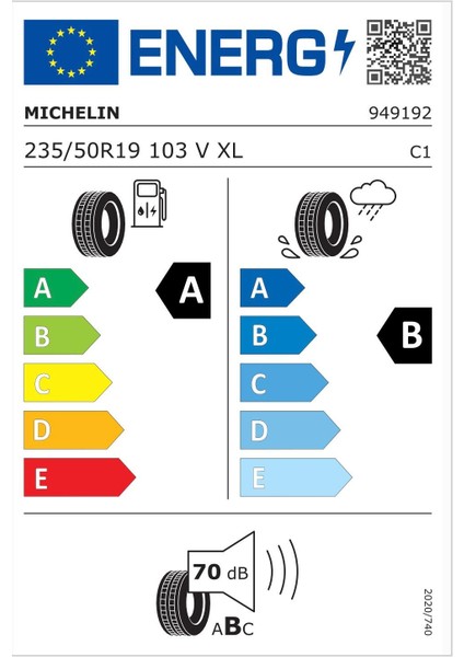 235/50 R19 103V Xl Primacy 4 Vol Oto Yaz Lastiği (Üretim Yılı:2025) fiyatları