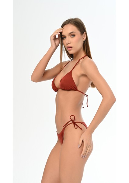 Aquaviva Kadın Tarçın Maria Üçgen Yanı Ipli Bikini Takımı modelleri