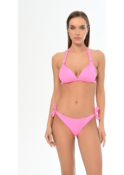 Aquaviva Kadın Fuşya Üçgen Yarım Dolgulu Kleopatra Bikini Takımı