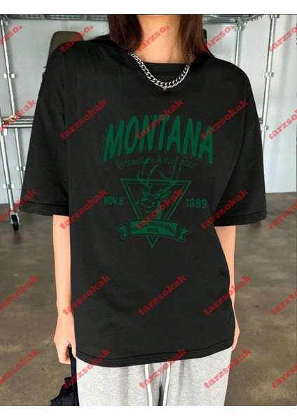 Montana Baskılı Tshirt Siyah indirimleri