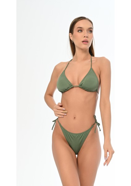 Aquaviva Kadın Haki Yeşil Üçgen Ella String Bikini Takımı
