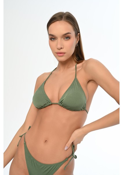 Aquaviva Kadın Haki Yeşil Üçgen Ella String Bikini Takımı fiyatları