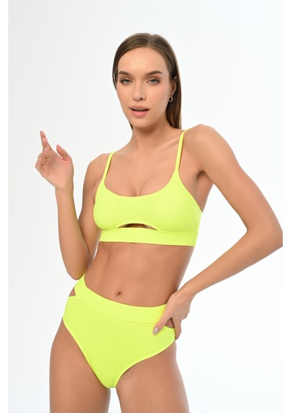 Aquaviva Kadın Neon Yeşil Ayar Askılı Theodora Dekolte Bikini Takımı modelleri