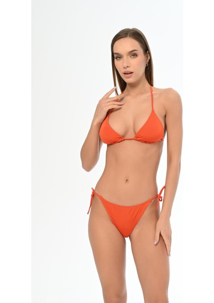 Aquaviva Kadın Turuncu Maria Üçgen Yanı Ipli Bikini Takımı