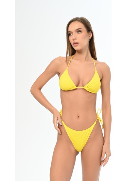 Aquaviva Kadın Sarı Üçgen Ella String Bikini Takımı