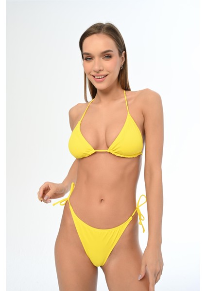 Aquaviva Kadın Sarı Üçgen Ella String Bikini Takımı fiyatları