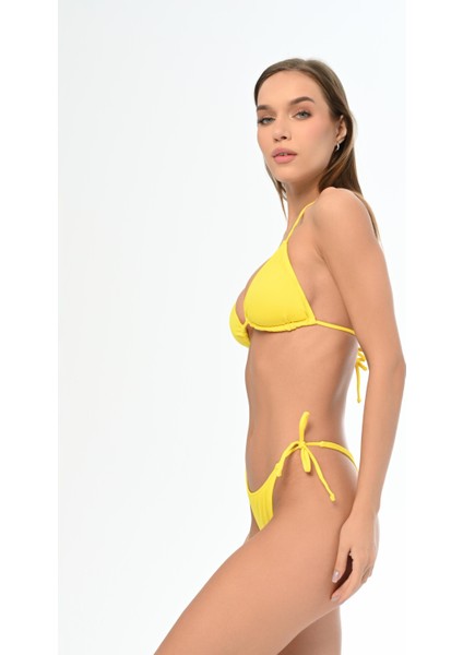 Aquaviva Kadın Sarı Üçgen Ella String Bikini Takımı modelleri