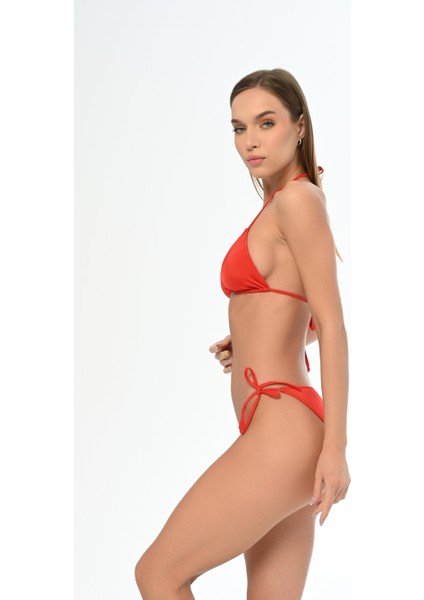 Aquaviva Kadın Kırmızı Maria Üçgen Yanı Ipli Bikini Takımı modelleri