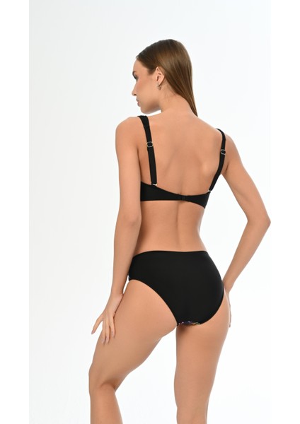 Aquaviva Kadın Siyah Palmiye Desen Ayar Askılı Marinella Bikini Takımı fırsatları