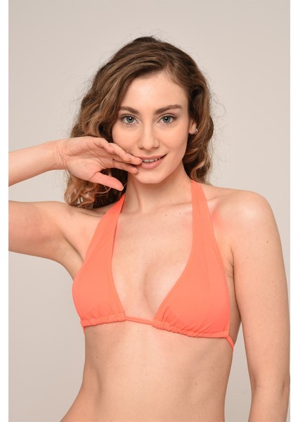 Aquaviva Kadın Turuncu Yanı Ipli Üçgen String Bikini Takımı indirimleri