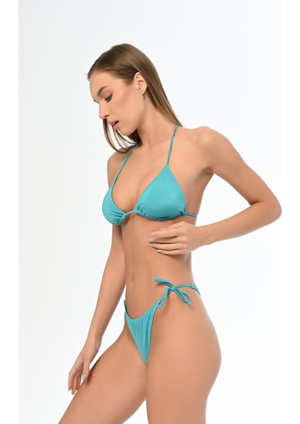 Aquaviva Kadın Turkuaz Üçgen Ella String Bikini Takımı modelleri