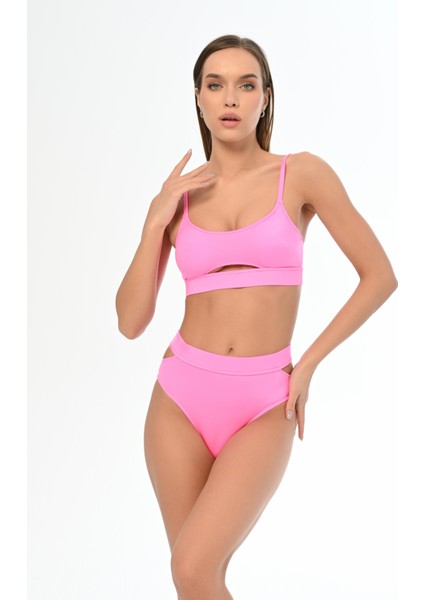 Aquaviva Kadın Fuşya Ayar Askılı Theodora Dekolte Bikini Takımı