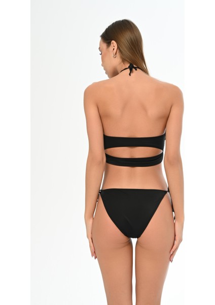 Aquaviva Kadın Siyah Çapraz Ipli Barbara Dekolte Bikini Takımı fırsatları