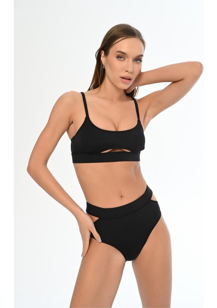 Aquaviva Kadın Siyah Ayar Askılı Theodora Dekolte Bikini Takımı fiyatları