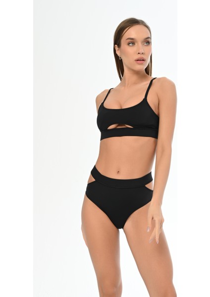 Aquaviva Kadın Siyah Ayar Askılı Theodora Dekolte Bikini Takımı modelleri