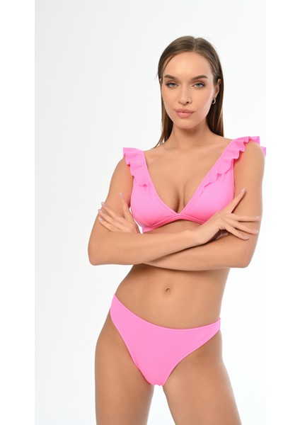 Aquaviva Kadın Fuşya Fırfırlı Elizabeth Bikini Takımı modelleri