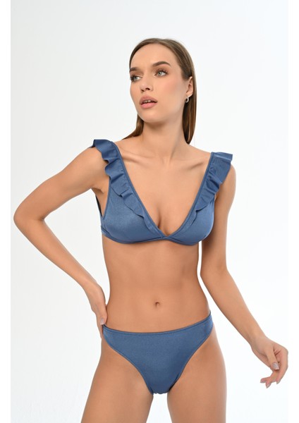 Aquaviva Kadın Indigo Fırfırlı Elizabeth Bikini Takımı fiyatları