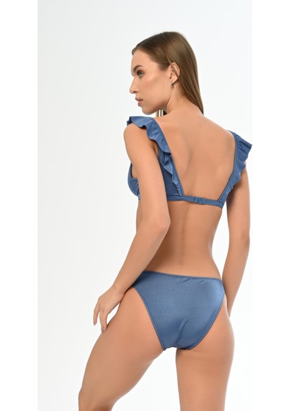 Aquaviva Kadın Indigo Fırfırlı Elizabeth Bikini Takımı fırsatları