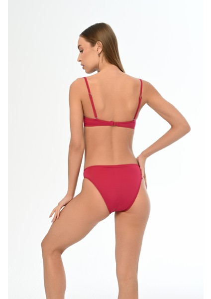 Aquaviva Kadın Vişne Fiyonklu Tayvan Kaplı Bikini Takımı fırsatları