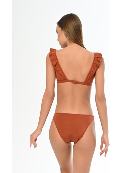 Aquaviva Kadın Tarçın Fırfırlı Elizabeth Bikini Takımı