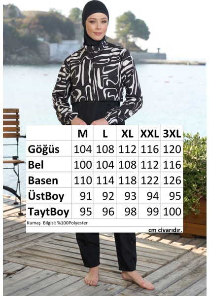 Paraşüt Tam Kapalı Tesettür Mayo 25975 Siyah modelleri