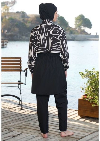 Paraşüt Tam Kapalı Tesettür Mayo 25975 Siyah fırsatları