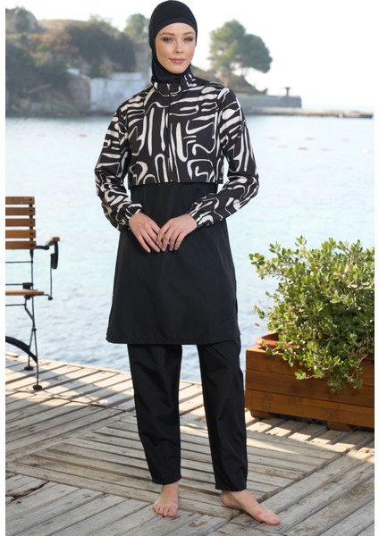 Paraşüt Tam Kapalı Tesettür Mayo 25975 Siyah indirimleri