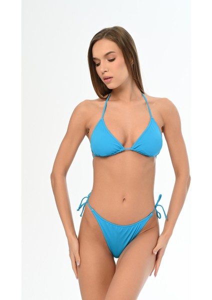 Aquaviva Kadın Mavi Üçgen Ella String Bikini Takımı