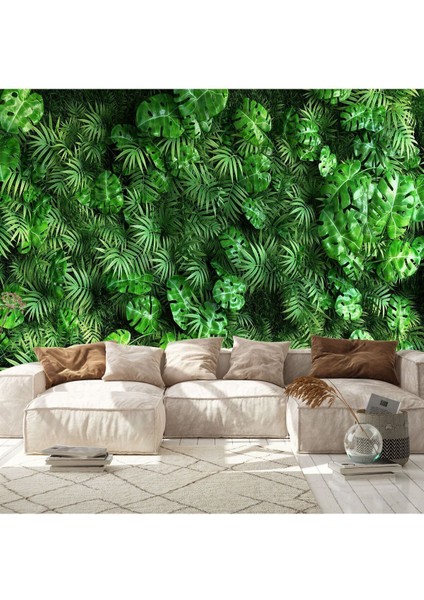 3 Boyutlu Duvar Kağıdı Tropikal Palmiye Yaprakları - Ev Dekorasyon Duvar Paneli En x Boy fiyatları