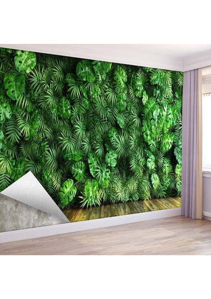 3 Boyutlu Duvar Kağıdı Tropikal Palmiye Yaprakları - Ev Dekorasyon Duvar Paneli En x Boy fırsatları
