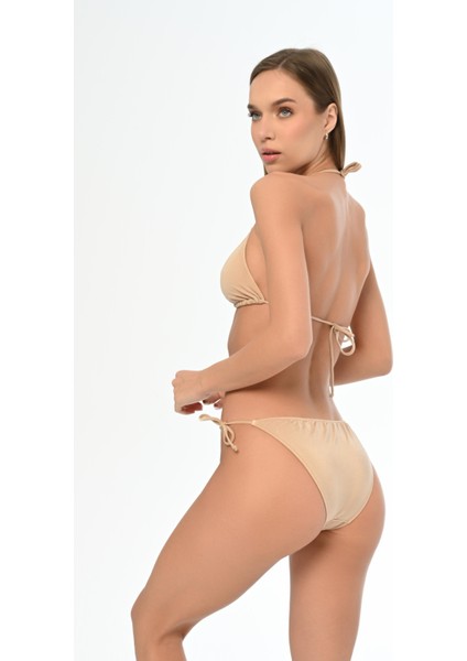 Aquaviva Kadın Açık Kahve Maria Üçgen Yanı Ipli Bikini Takımı fırsatları