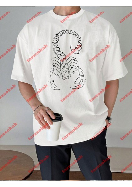 Akrep Baskılı Tshirt Beyaz indirimleri