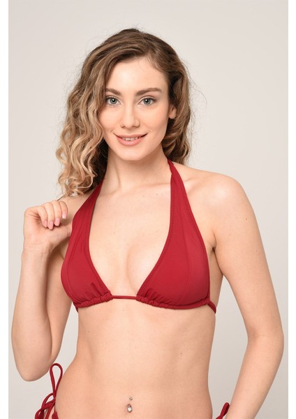 Aquaviva Kadın Bordo Yanı Ipli Üçgen String Bikini Takımı indirimleri