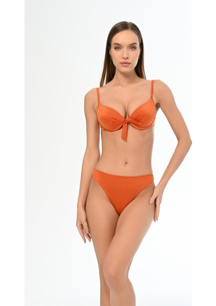 Aquaviva Kadın Tarçın Fiyonklu Tayvan Kaplı Bikini Takımı