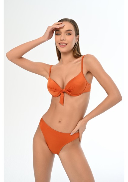 Aquaviva Kadın Tarçın Fiyonklu Tayvan Kaplı Bikini Takımı modelleri