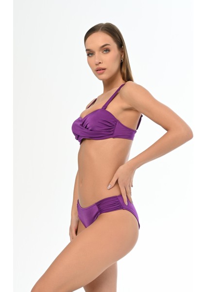 Aquaviva Kadın Koyu Mor Kalın Askılı Anna Straplez Bikini Takımı modelleri