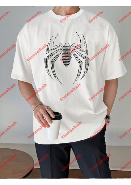 Spiderman Baskılı Tshirt Beyaz indirimleri