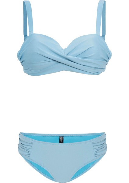 Aquaviva Kadın Turkuaz Biana Dönen Straplez Bikini Takımı