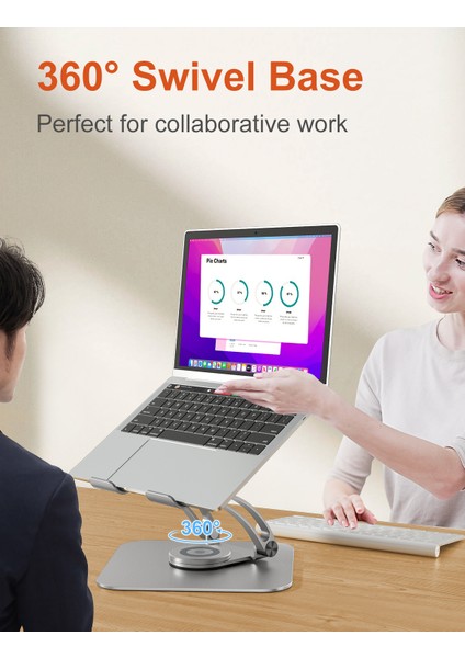 N19-1 Alüminyum 360 Derece Dönen Dizüstü Bilgisayar Laptop Notebook Standı