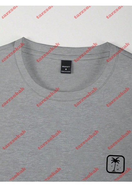 Tarzsokak Model 3196 Erkek Yazlık Yuvarlak Yaka Kısa Kollu Günlük Tişört, Yaz indirimleri