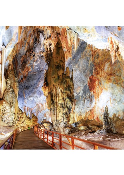 Cennet Mağarası Desenli Ses Yalıtımlı Sağlıklı Tekstil Duvar Kağıdı modelleri