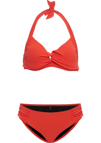 Aquaviva Kadın Kırmızı Violet Boyundan Baglı Bikini Takımı