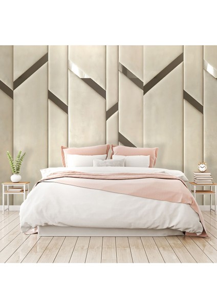 Minimalist 3D Efektli Geometrik Duvar Kaplaması-3d Duvar Kağıdı Silinebilir Yırtılmaz Tek Parça